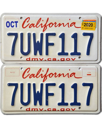 Americká SPZ California 7UWF117 pár