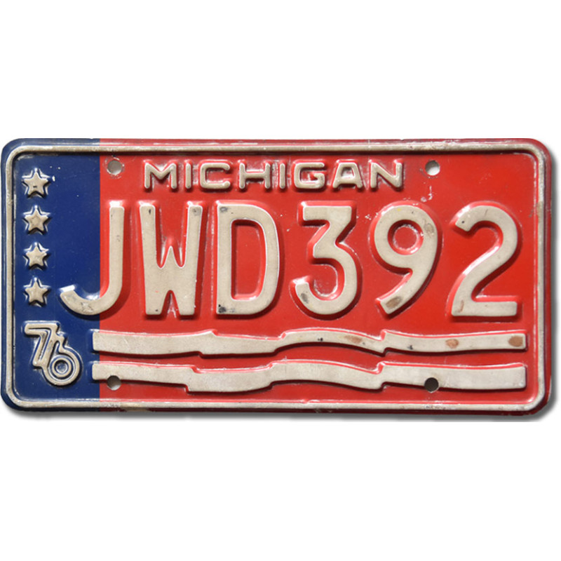 Americká SPZ Michigan 1976 Stars JWD392