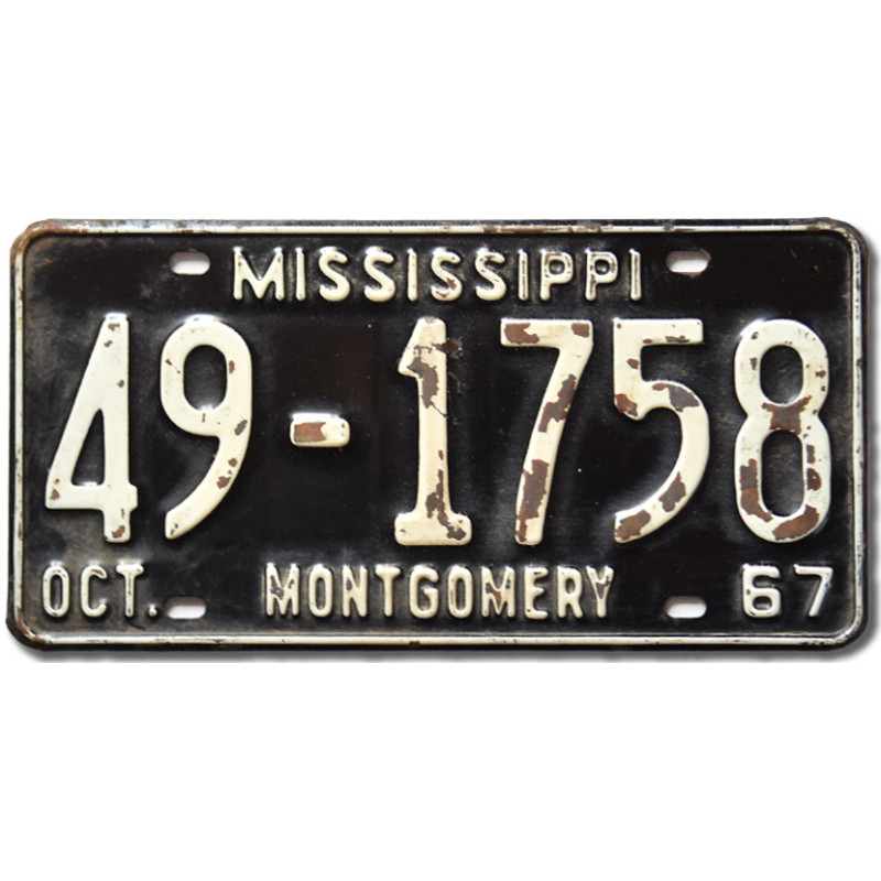 Americká SPZ Mississippi 1967 Montgomery 49-1758