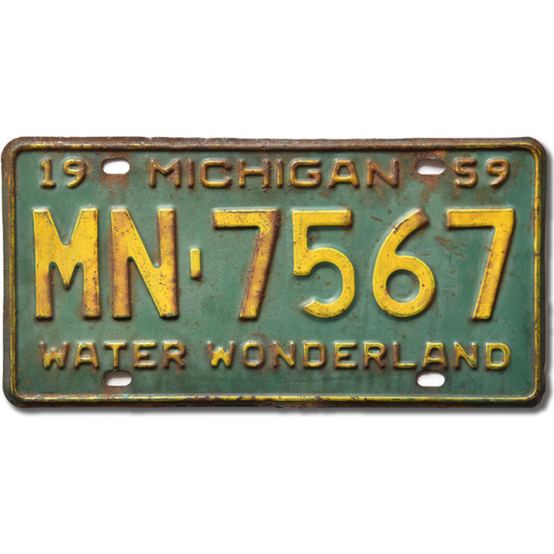 Americká SPZ Michigan 1959 Green MN-7567