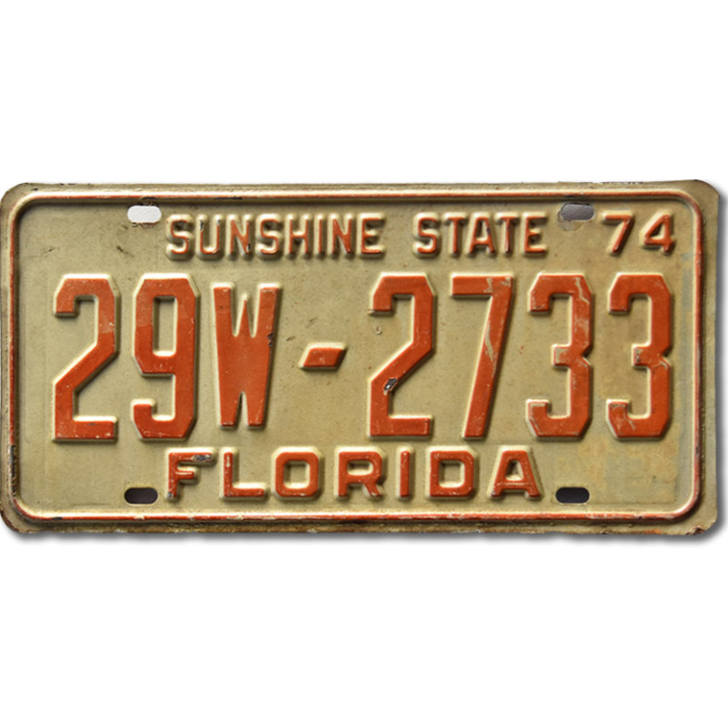 Americká SPZ Florida 1974 Sunshine State 29W-2733