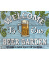 Plechová cedule Welcome to Beer Garden 32 cm x 40 cm