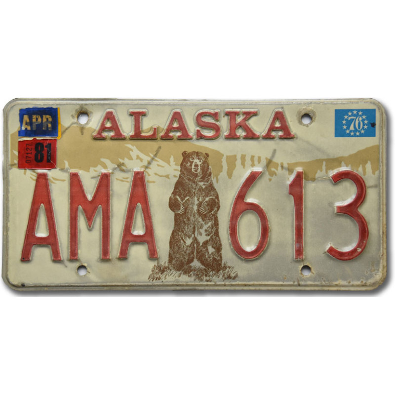 Americká SPZ Alaska Bear 1976 AMA 613