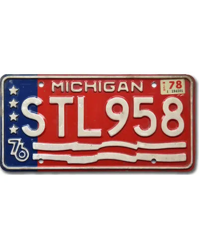 Americká SPZ Michigan 1976 Stars STL958