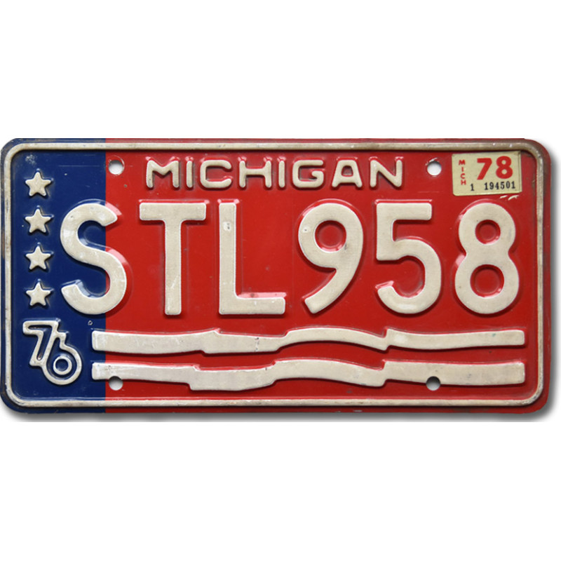 Americká SPZ Michigan 1976 Stars STL958