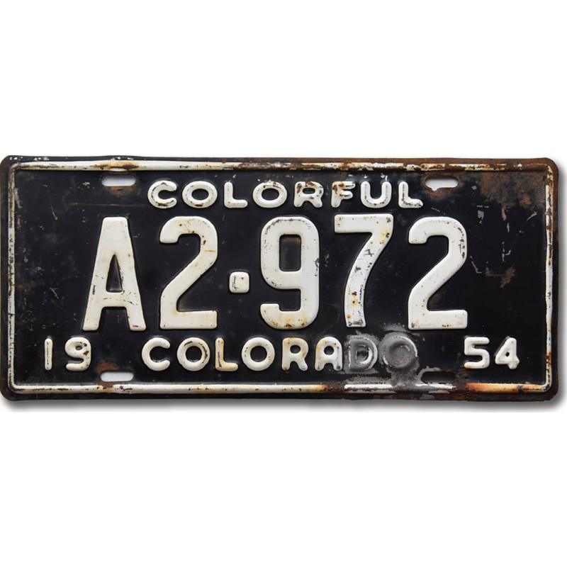 Americká SPZ Colorado 1954 Colorful A2-972