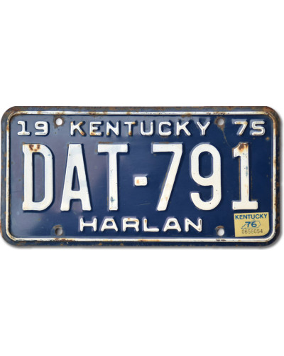 Americká SPZ Kentucky 1975 Harlan DAT-791