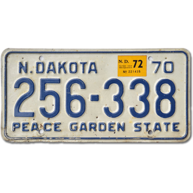 Americká SPZ North Dakota 1970 Peace Garden 256-338