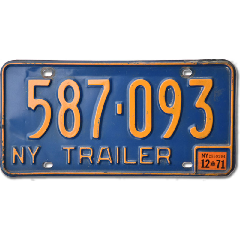 Americká SPZ New York Blue Trailer 587-093