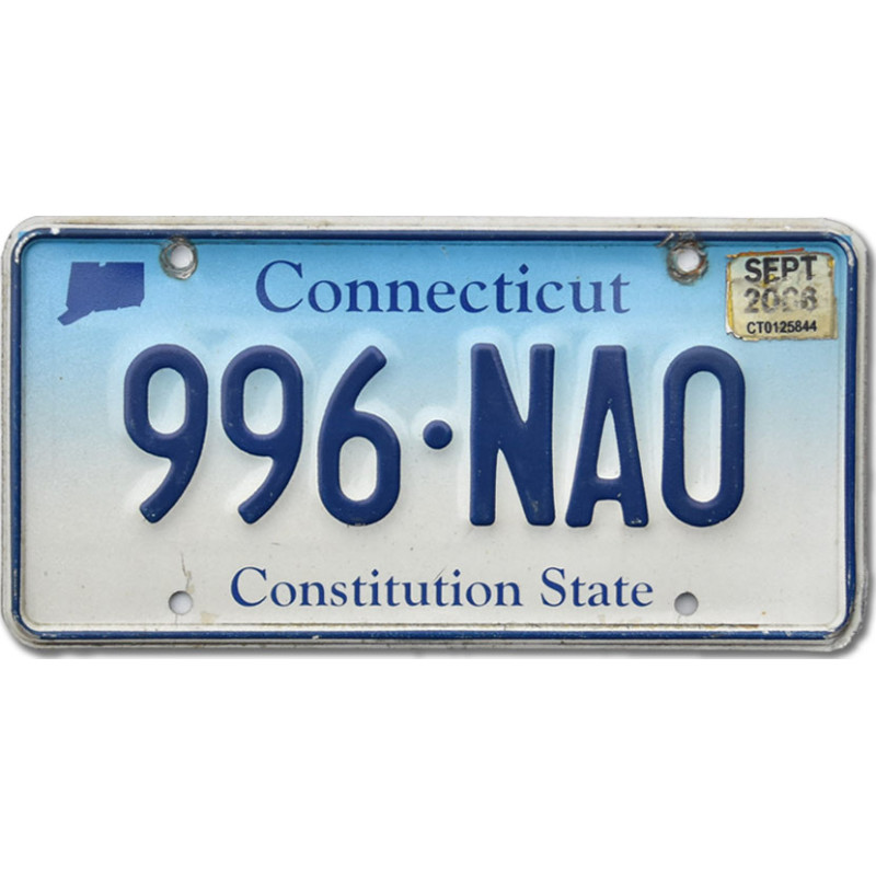 Americká SPZ Connecticut Constitution State 996-NAO