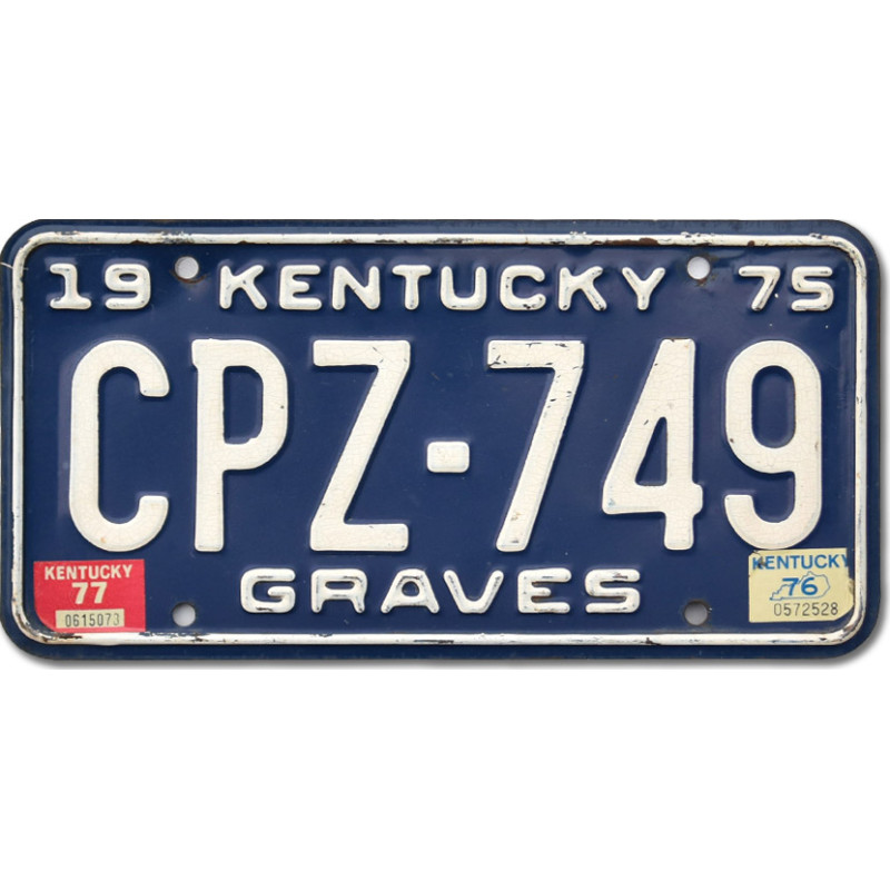 Americká SPZ Kentucky 1975 Blue Graves CPZ-749