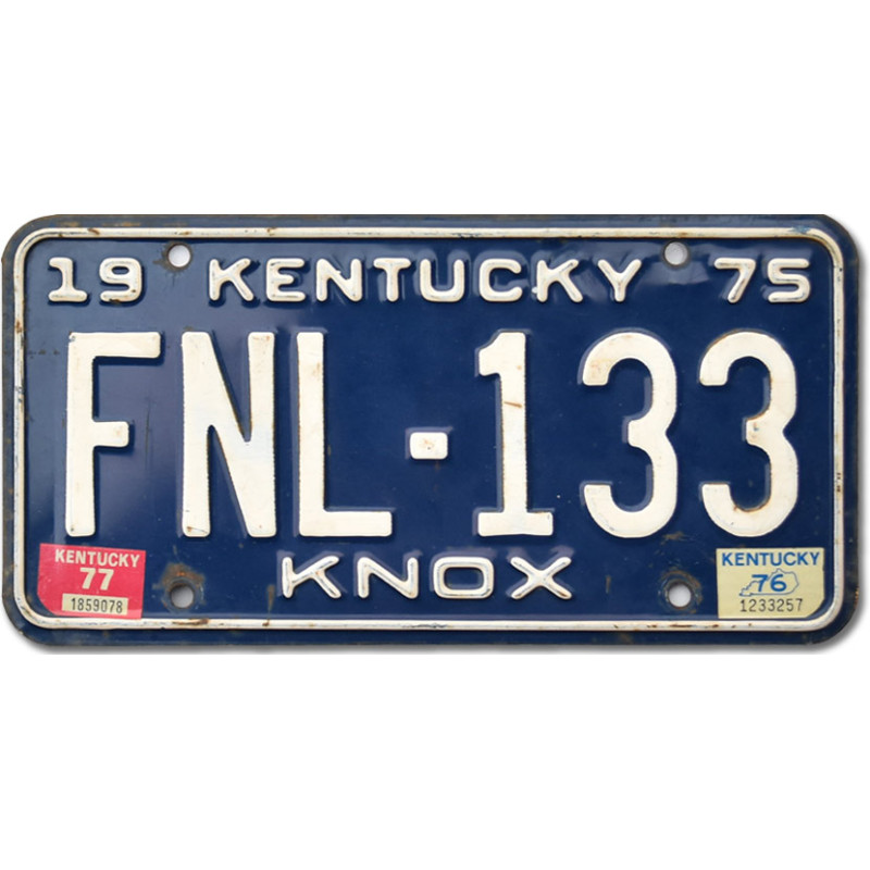 Americká SPZ Kentucky Blue 1975 Knox FNL-133