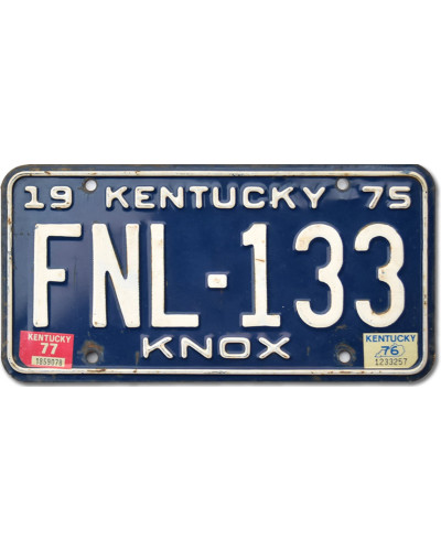 Americká SPZ Kentucky Blue 1975 Knox FNL-133