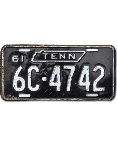 Americká SPZ Tennessee 1961 Black 6C-4742