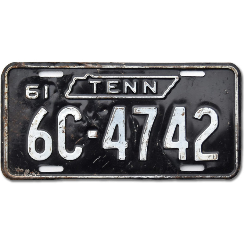 Americká SPZ Tennessee 1961 Black 6C-4742