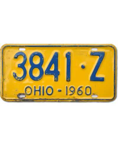 Americká SPZ Ohio 1960 Yellow 3841-Z