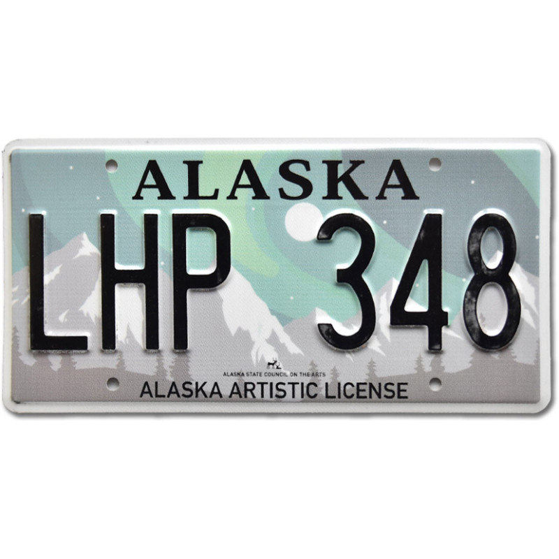 Americká SPZ Alaska Aurora Borealis LHP 348