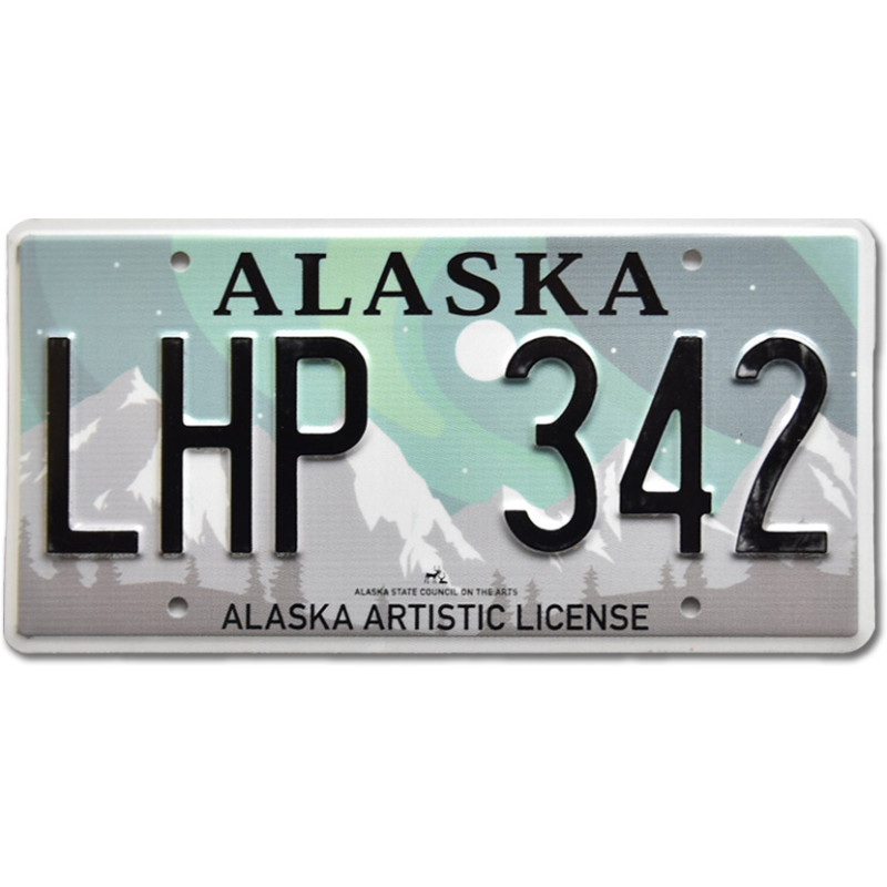 Americká SPZ Alaska Aurora Borealis LHP 342