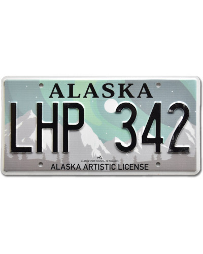 Americká SPZ Alaska Aurora Borealis LHP 342