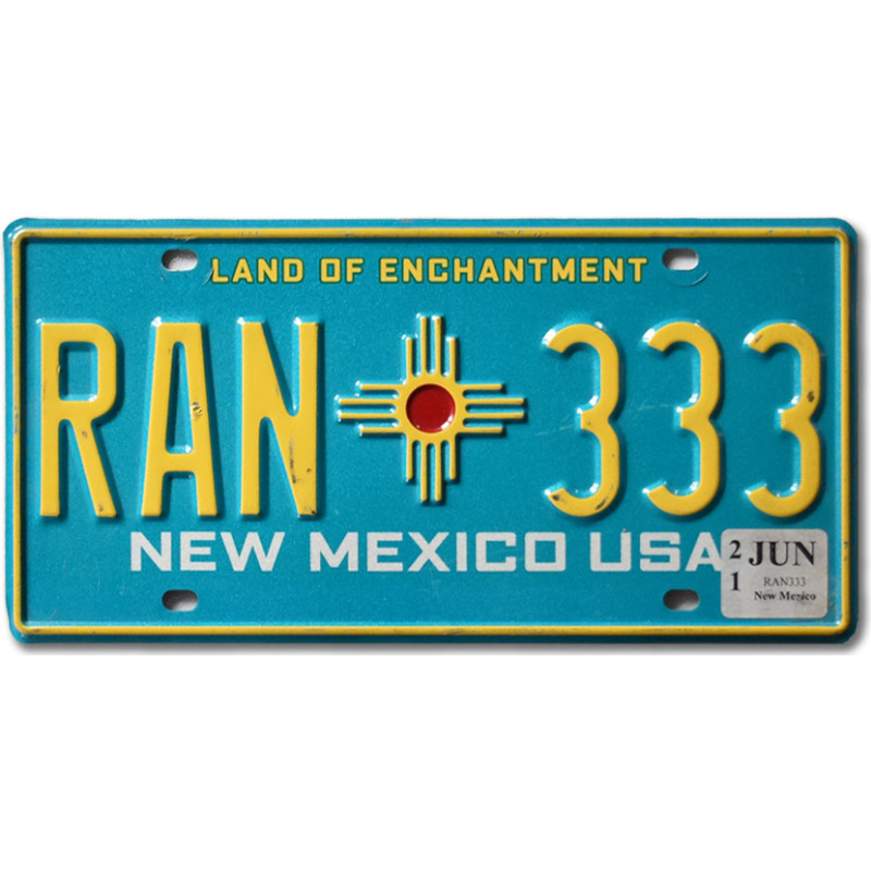 Americká SPZ New Mexico Blue RAN 333