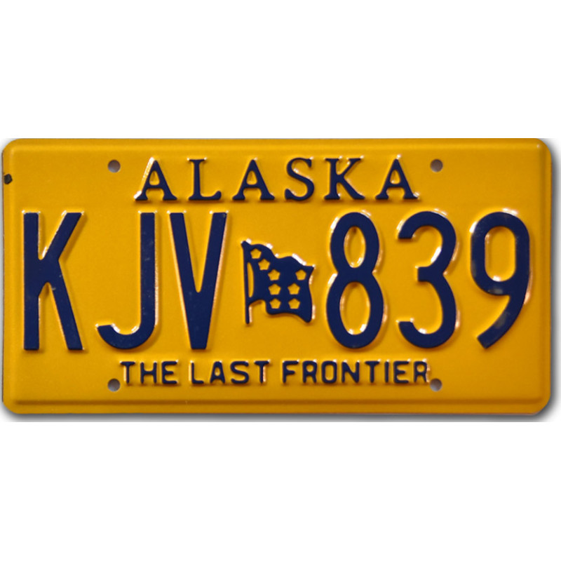 Americká SPZ Alaska Last Frontier KJV 839