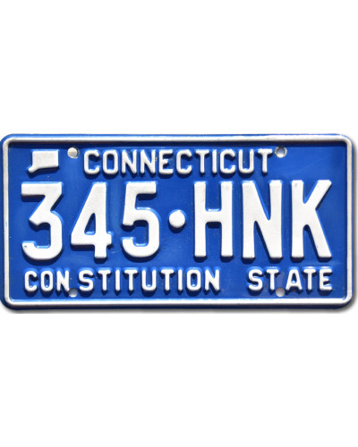 Americká SPZ Connecticut Blue 345-HNK