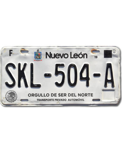 Mexická SPZ Nuevo León SKL-504-A