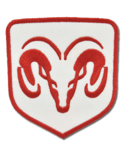 Nášivka Dodge RAM white logo 8 cm x 7,5 cm