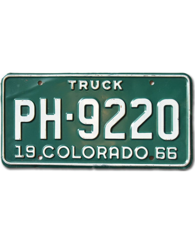 Americká SPZ Colorado Truck 1966 Green PH-9220