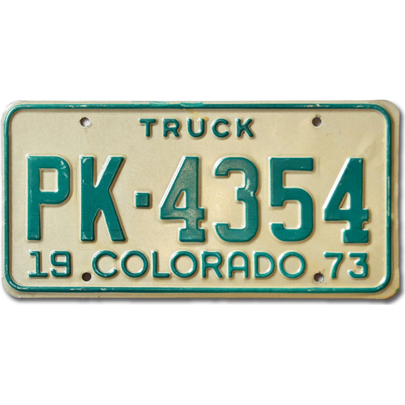 Americká SPZ Colorado 1973 Truck PK-4354