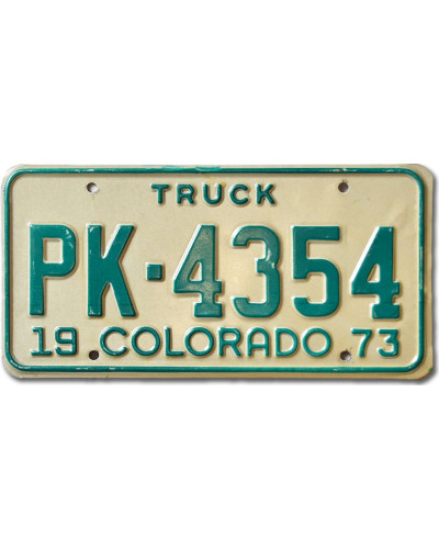 Americká SPZ Colorado 1973 Truck PK-4354