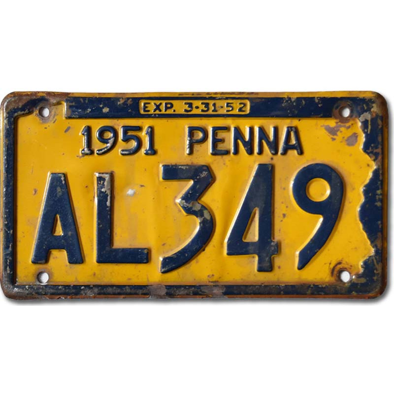 Americká SPZ Pennsylvania 1951 Penna AL349