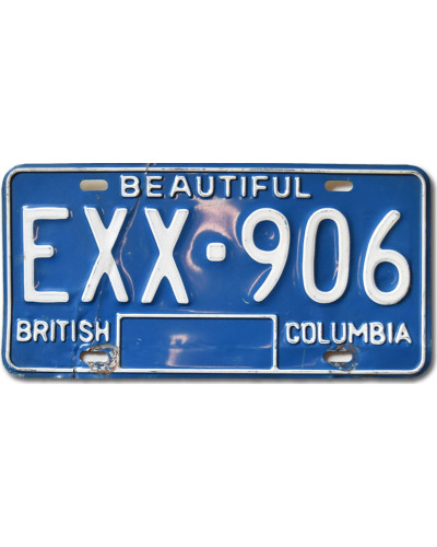 Kanadská SPZ British Columbia Blue Beautiful EXX-906