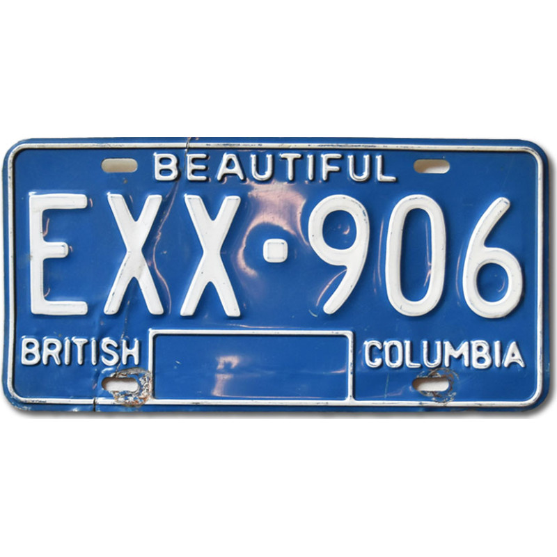 Kanadská SPZ British Columbia Blue Beautiful EXX-906