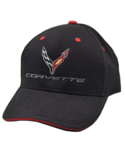 Kšiltovka Chevrolet Corvette C7 Structured Black