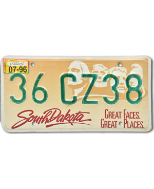 Americká SPZ South Dakota Great Faces Sand