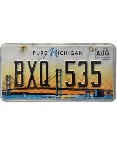 Americká SPZ Michigan Mackinac Bridge BQX 535