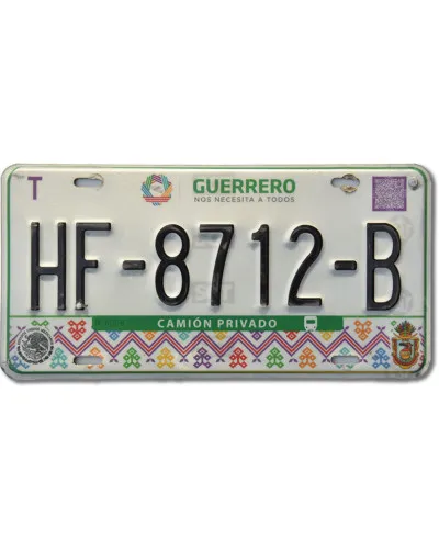 Mexická SPZ Guerrero Truck HF-8712-B