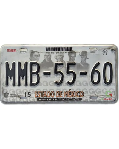 Mexická SPZ Estado De México MMB-55-60