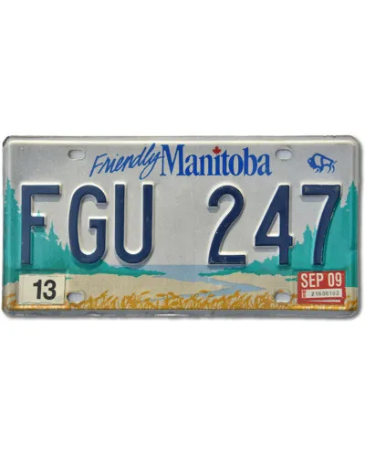 Kanadská SPZ Manitoba Friendly FGU 247