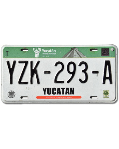 Mexická SPZ Yucatan YZK-293-A