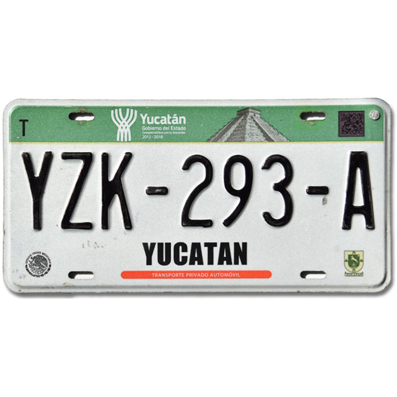 Mexická SPZ Yucatan YZK-293-A