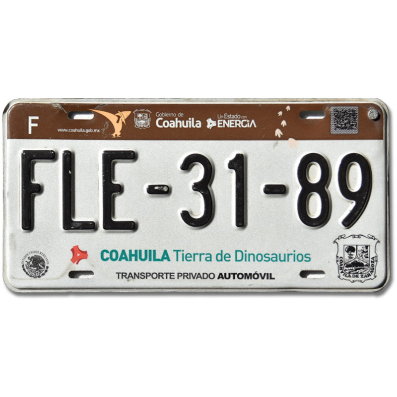 Mexická SPZ Coahuila Dinosaurios FLE-31-89