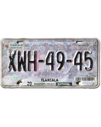 Mexická SPZ Tlaxcala XWH-49-45