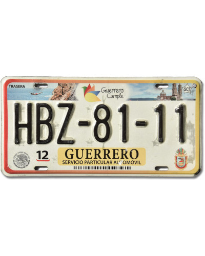 Mexická SPZ Guerrero HBZ-81-11