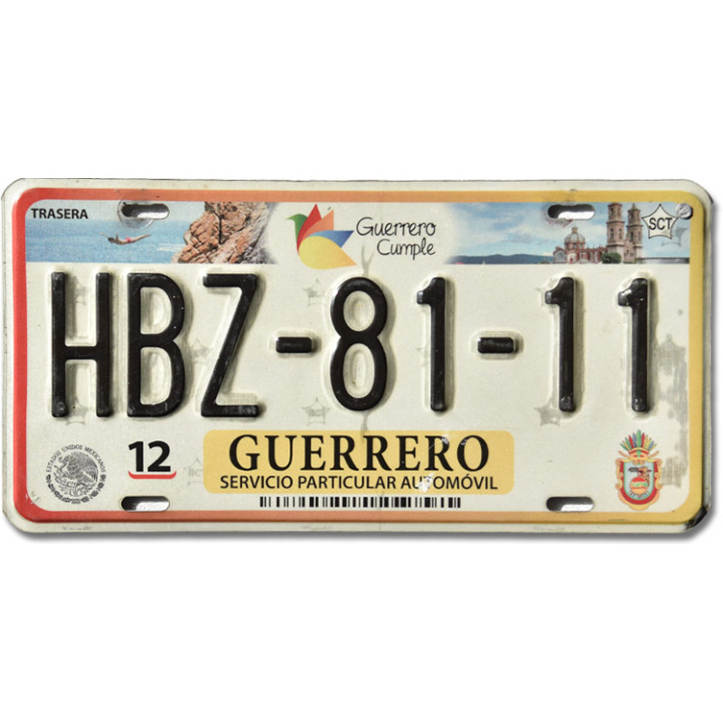 Mexická SPZ Guerrero HBZ-81-11