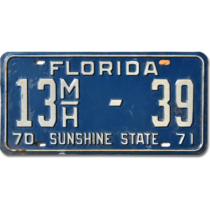 Americká SPZ Florida 1970 Sunshine State 13MH-39