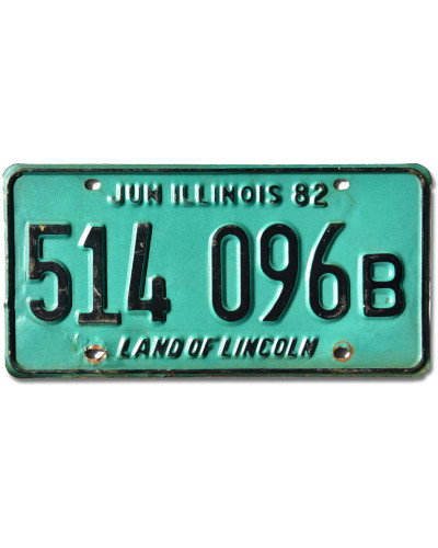 Americká SPZ Illinois 1982 Green 514 096B