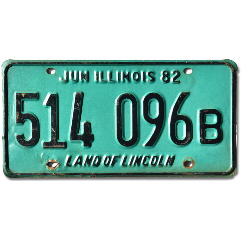 Americká SPZ Illinois 1982 Green 514 096B