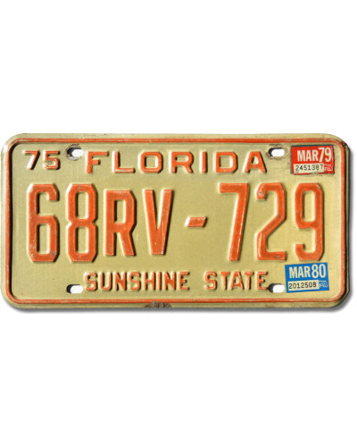Americká SPZ Florida 1975 Sunshine State 68RV-729